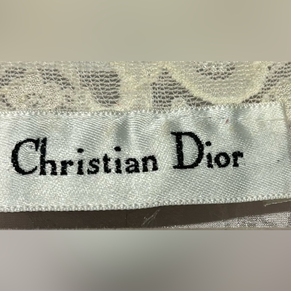 Vintage Christian Dior Nightgown Womens Small Lace Sheer Floral 70s Unionmade - Picture 2 of 4